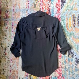 Donated: Candie's Black Blouse With Back Cutout